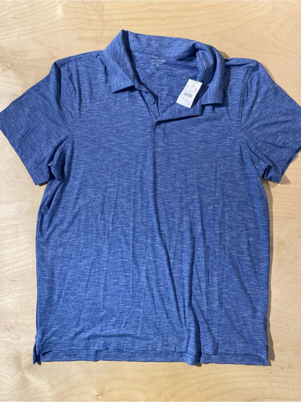 J. Crew Heathered Blue Polo XL (RW)